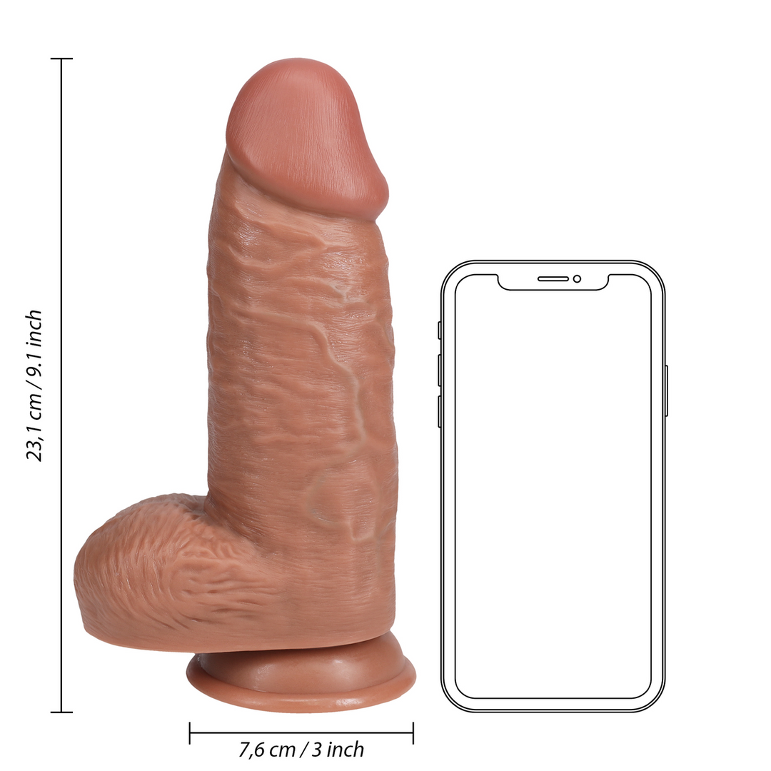 Dildo realista Thick Straight 7.6 cm – tan | RealRock