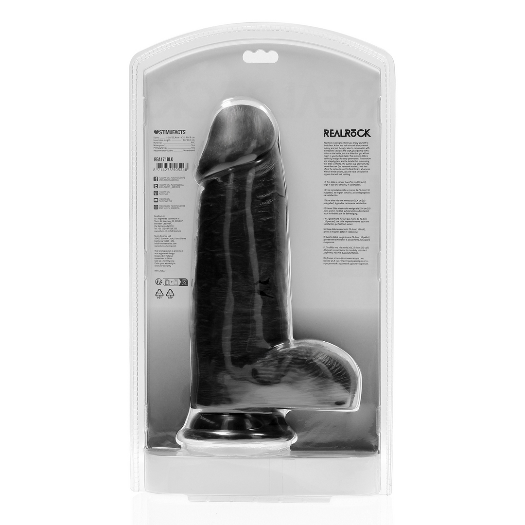 Realistischer Dildo Thick Straight 8 cm – schwarz REA171BLK | RealRock