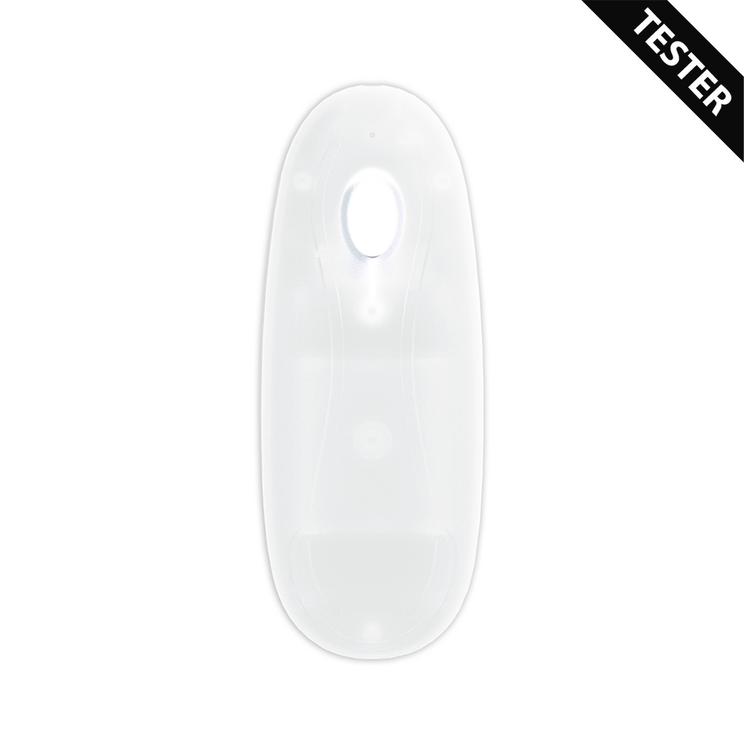 LED Vibrating Straight Cock - 6 / 15 cm - Transparent - Tester
