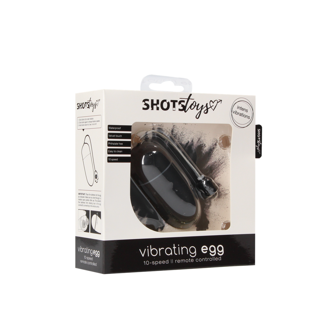 Vibromasseur œuf 10 vitesses - Noir
