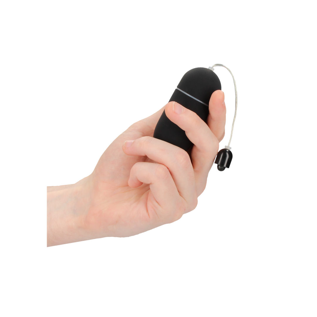 Ovo vibratório 10 velocidades – com controlo remoto, preto SHT024BLK | Shots Toys