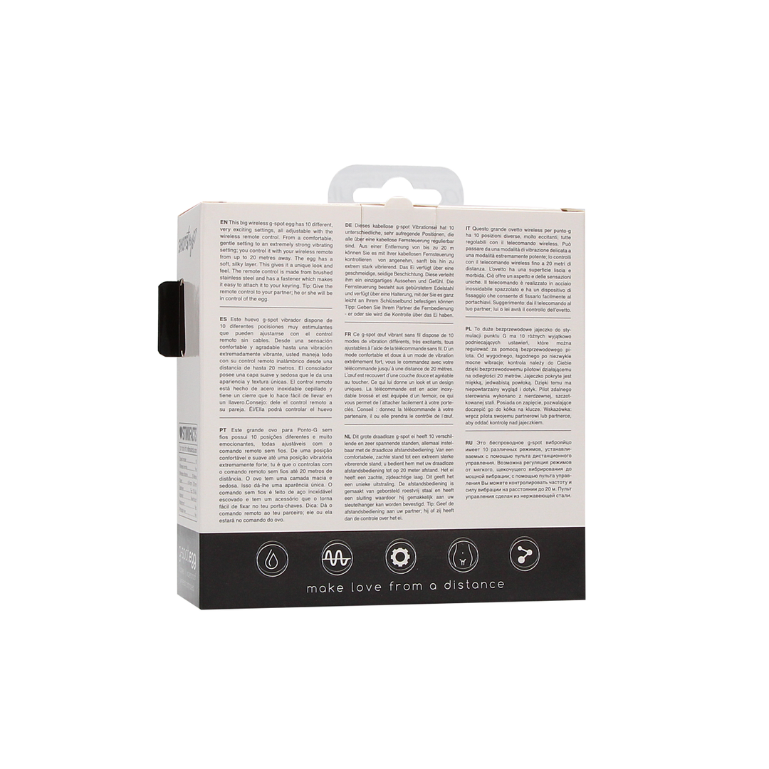 Ovetto vibrante – con telecomando, nero SHT076BLK | Shots Toys