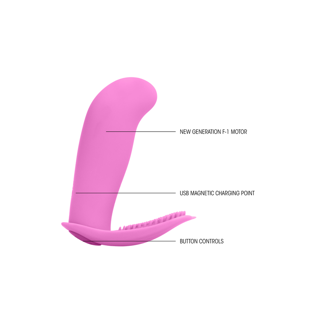Classic vibrator Leon 10 speeds – remote control, pink