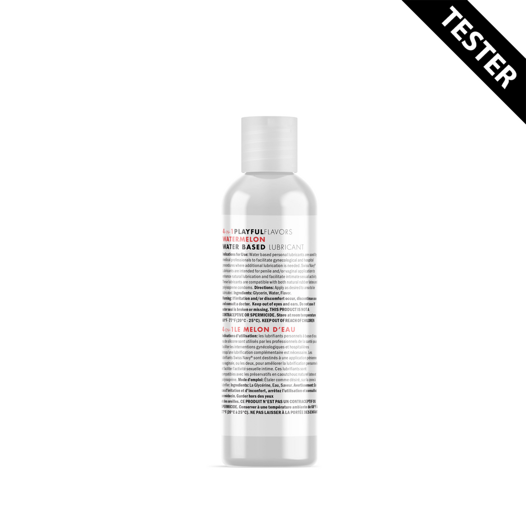 Lubrifiant 4 en 1 saveur pastèque - 30 ml - TESTER