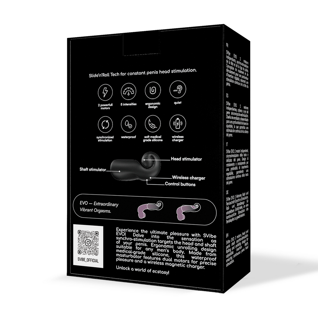 EVO - Stimulateur double mâle - Noir