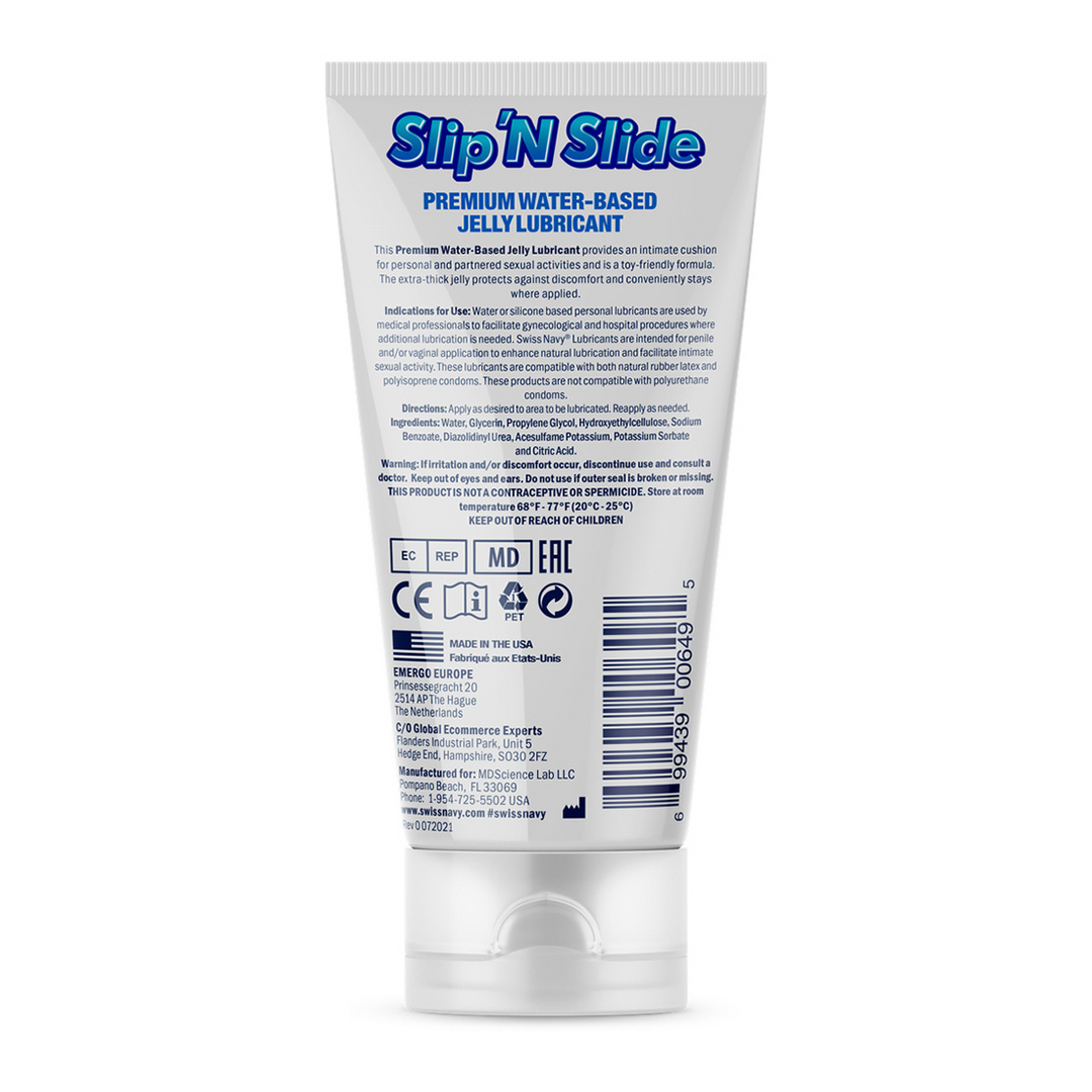 Slip'N Slide - Lubrifiant gélifié ultra épais à base d'eau, doux et lisse de qualité supérieure - 5 fl oz / 148 ml