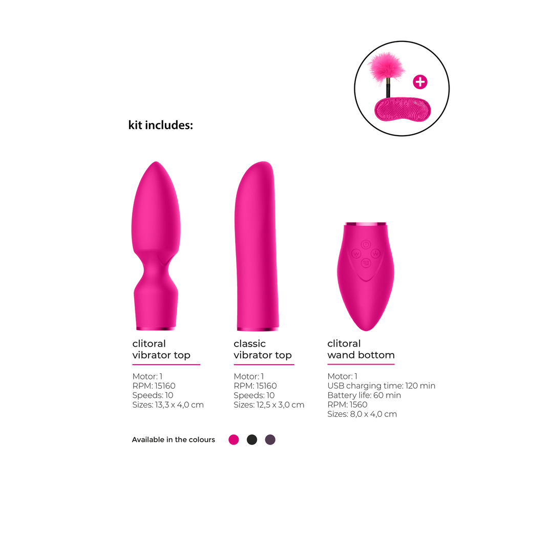 Vibrador clássico #4 Different Attachments 10 velocidades | Switch