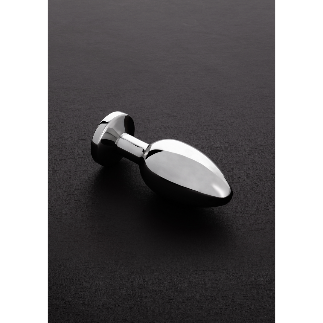 Plug anale Jeweled 7.8 cm – con gioiello, argento