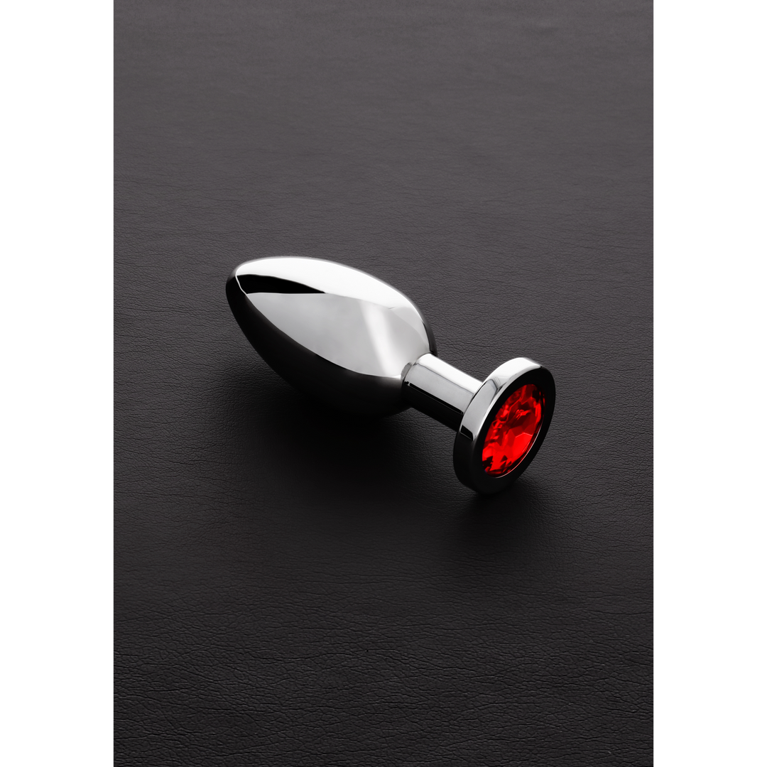 Plug anale Jeweled 7.8 cm – con gioiello, argento
