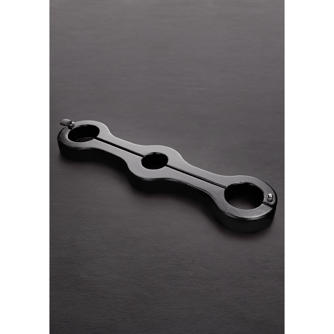 Atadura bondage Genitals to Arms Pillory – negra | Steel