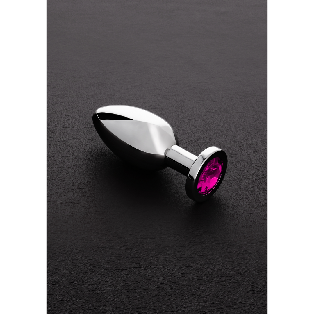 Plug anal Jewels 7.8 cm – com joia, prateado