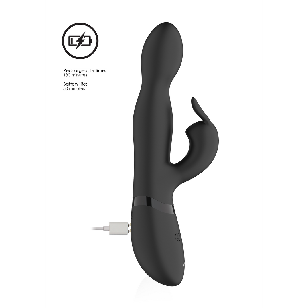 Vibratore rabbit Niva 10 funzioni – rotante, nero | VIVE