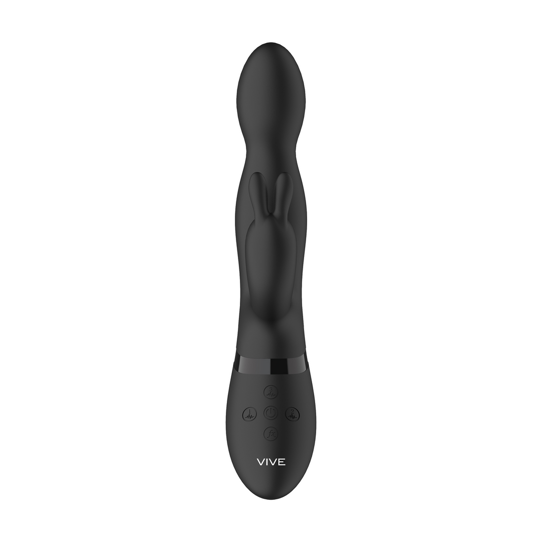 Vibratore rabbit Niva 10 funzioni – rotante, nero | VIVE