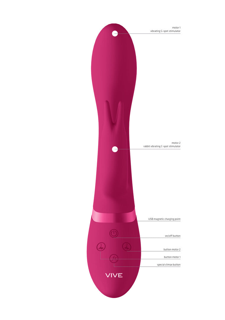 Vibrador rabbit Zosia 10 funções – rosa 21.3 cm | VIVE
