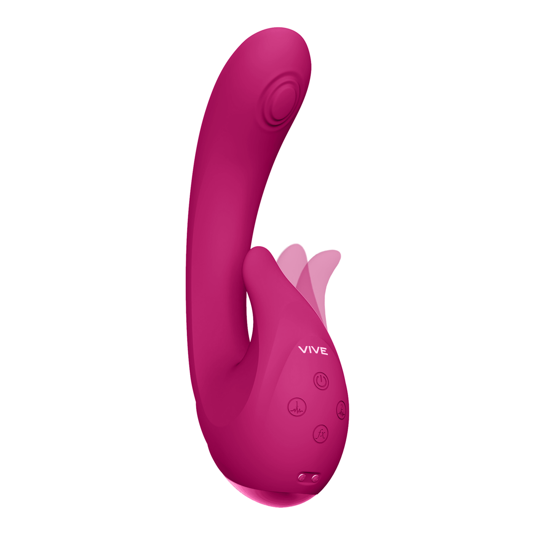 Vibratore punto G Miki Pulse Wave Flickering 10 funzioni – rosa 17 cm | VIVE