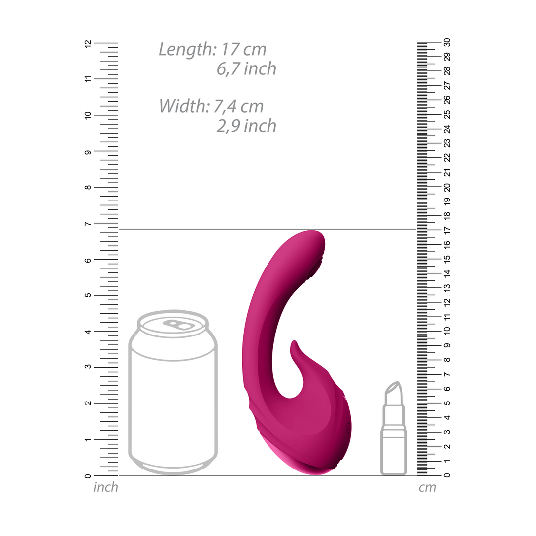 Vibratore punto G Miki Pulse Wave Flickering 10 funzioni – rosa 17 cm | VIVE