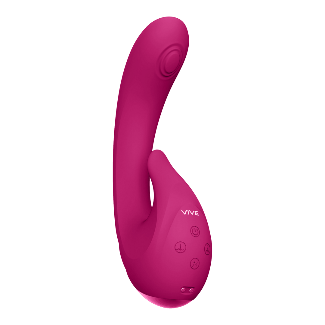 Vibratore punto G Miki Pulse Wave Flickering 10 funzioni – rosa 17 cm | VIVE
