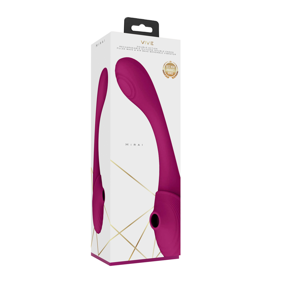 Mirai - Double-Ended Pulse Wave Air Wave Bendable Vibrator