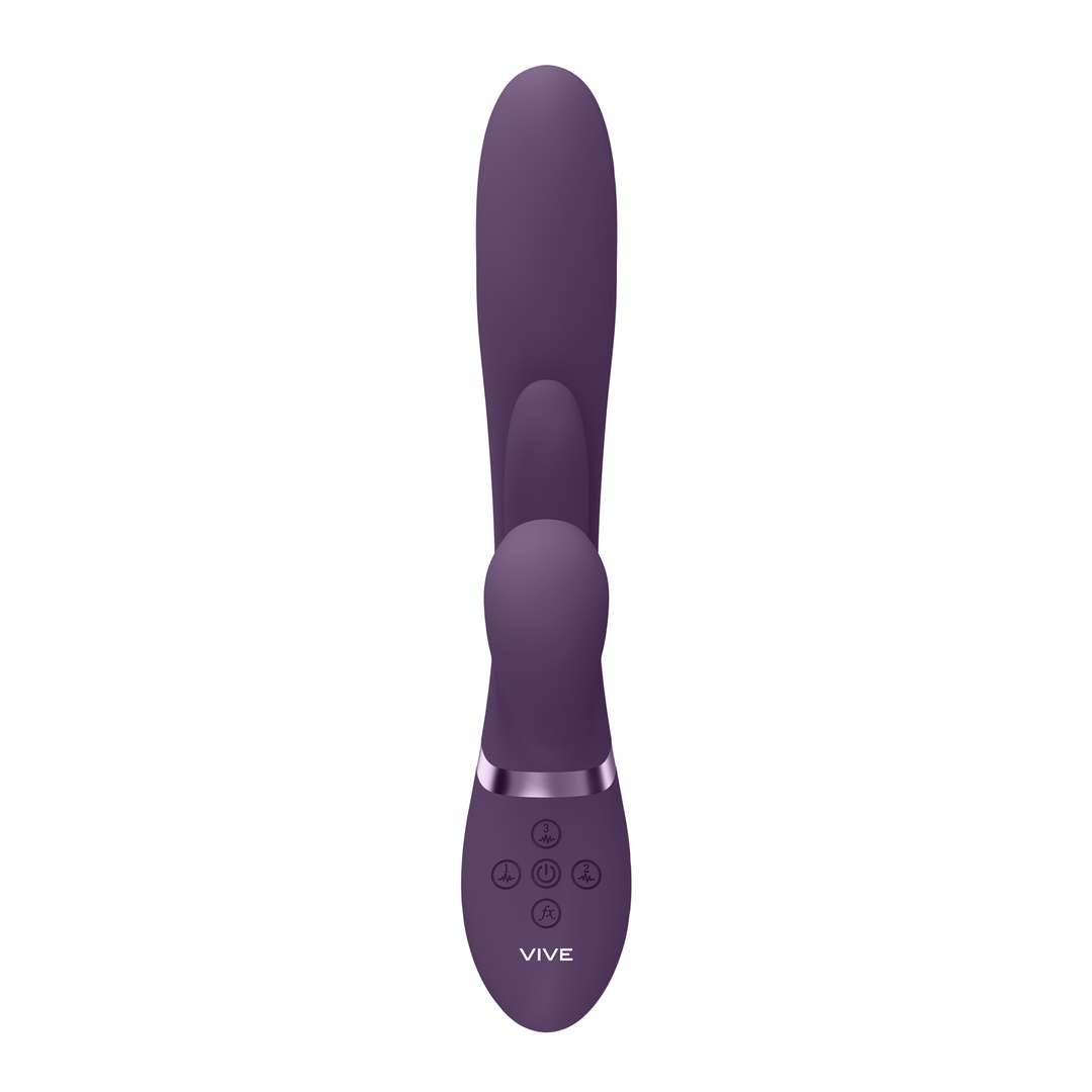 Vibromasseur point G Kura Flapping Pulse Wave 10 fonctions – à va-et-vient, violet 24.9 cm | VIVE