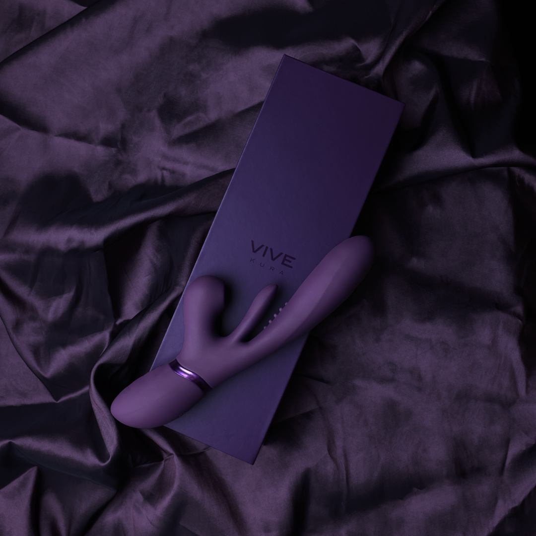 Vibromasseur point G Kura Flapping Pulse Wave 10 fonctions – à va-et-vient, violet 24.9 cm | VIVE