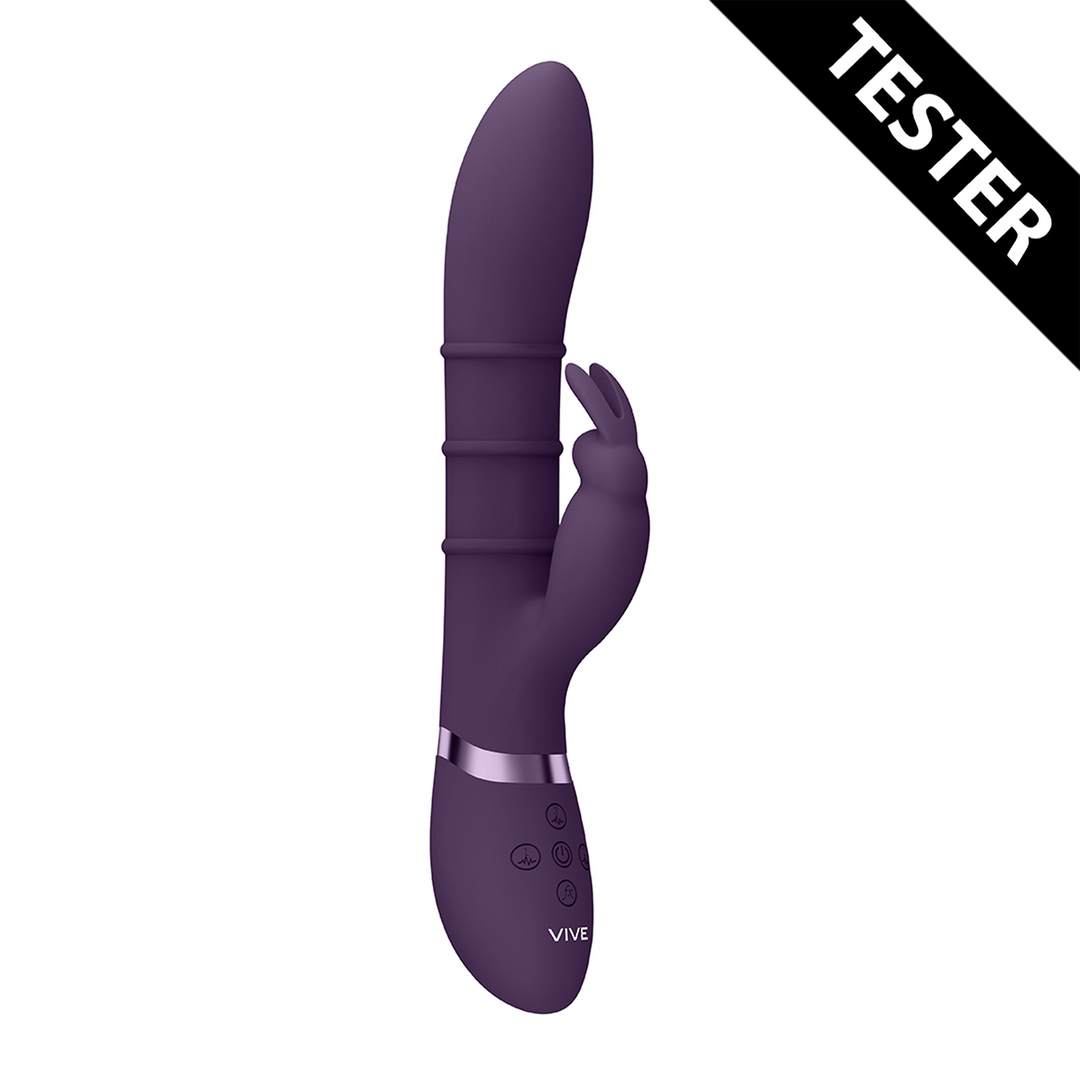 Sora - Up Down Stimulating Rings, Vibrating G-Spot Rabbit - Purple - Tester