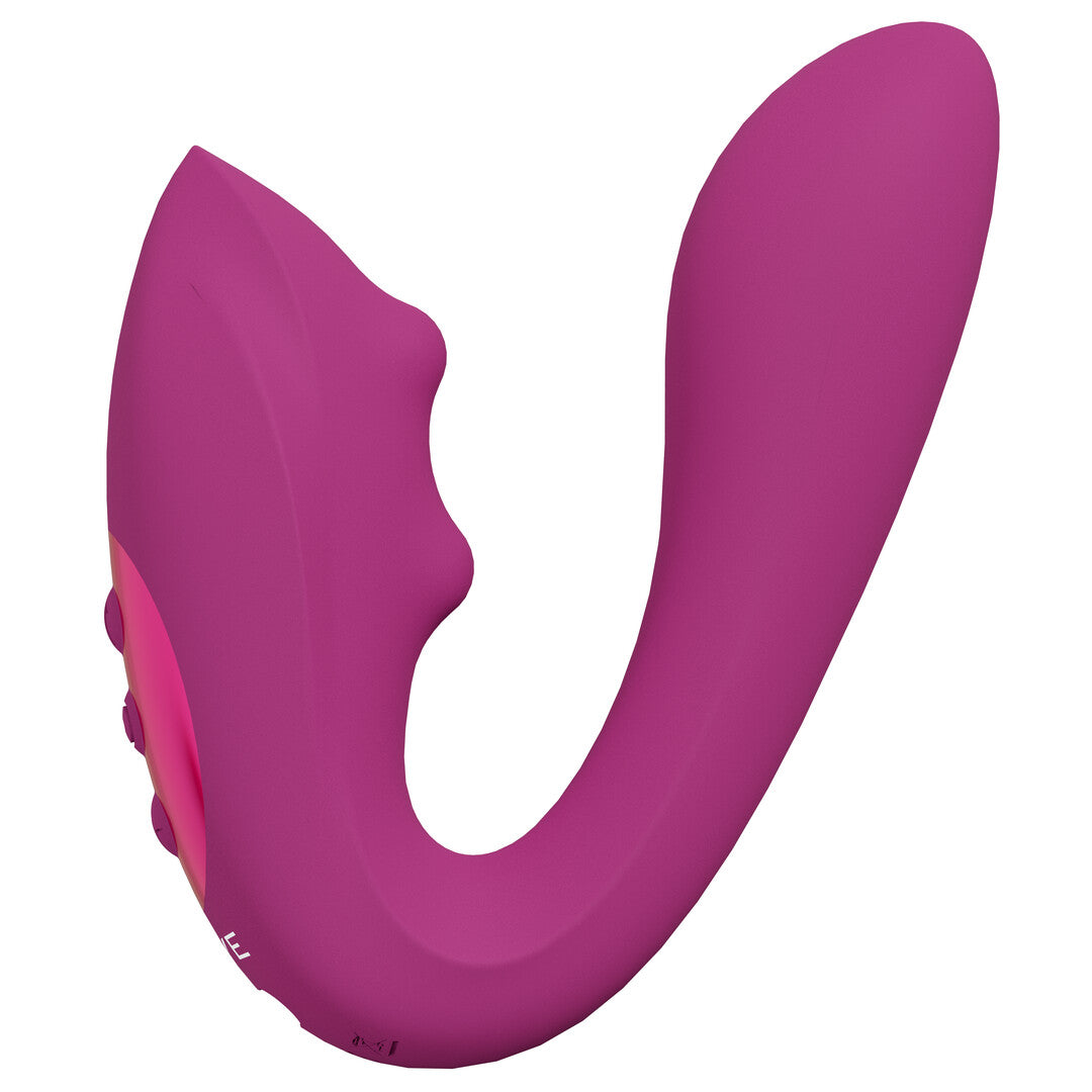 Yuki - Vibrateur Point G Double Moteur avec Perles Massantes - Rose