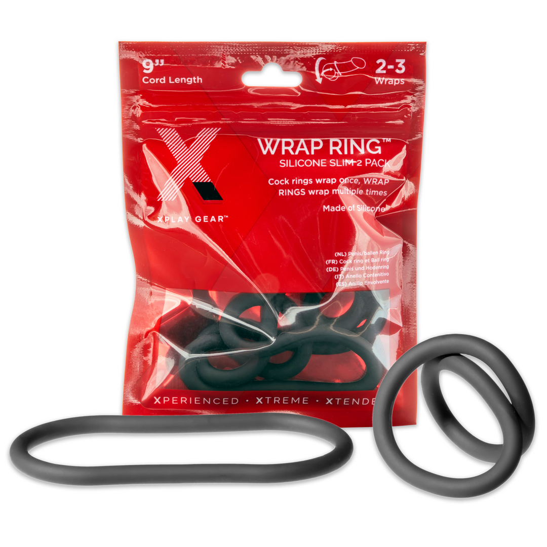 Anneau gaine slim en silicone - Cockring / Attache de testicules - 9 / 22 cm