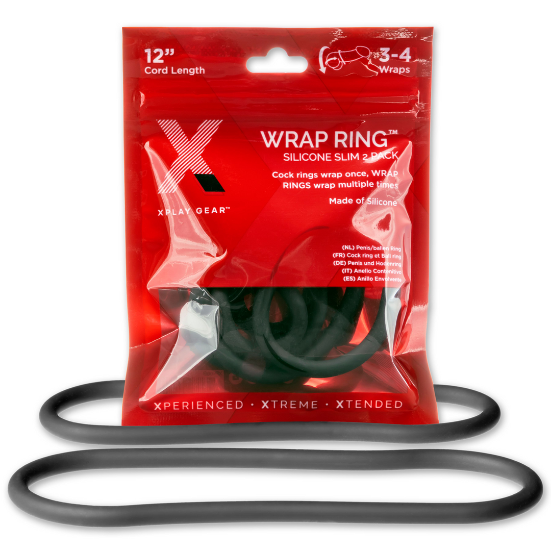Anneau Slim Wrap en silicone - Cockring / Sangle testiculaire - 12 / 30 cm