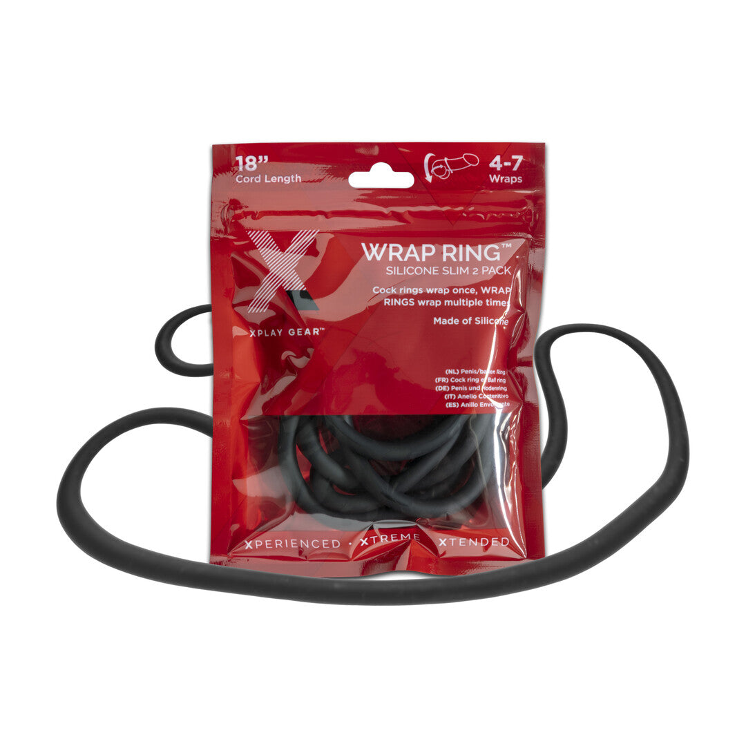 Anneau enveloppant fin en silicone - Cockring / Ball Strap - 18 / 45 cm