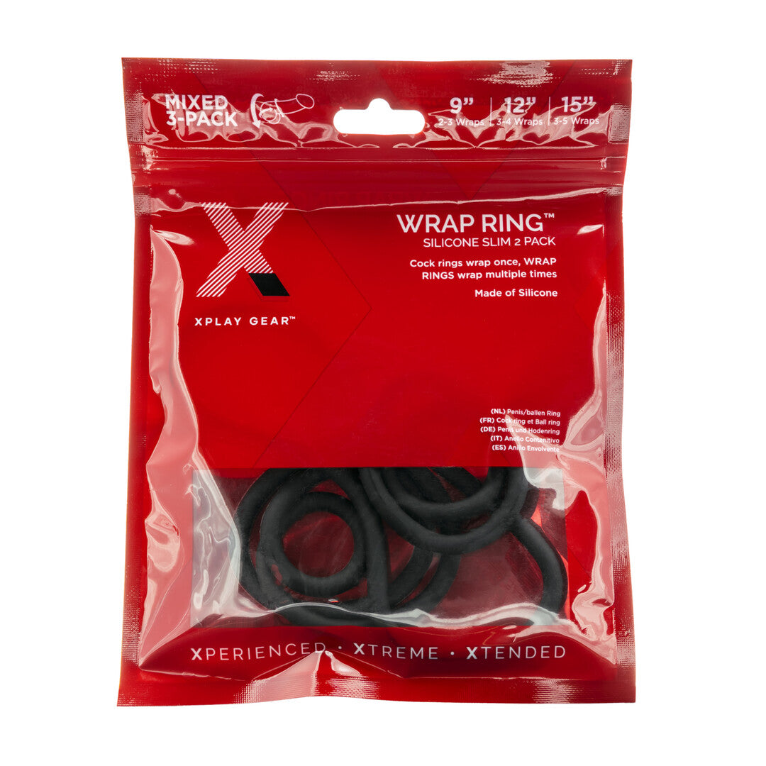 Slim Wrap Ring - Cockring 2-Pack - Black
