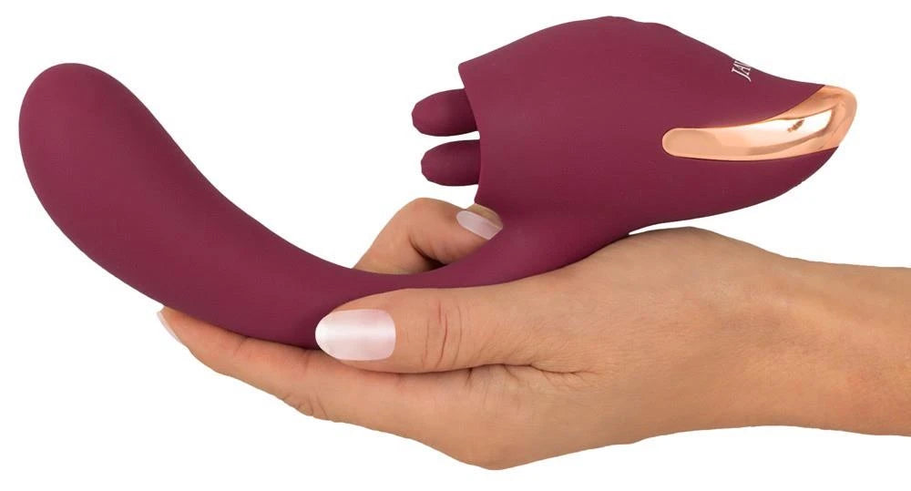 Estimulador de clítoris 2 funciones – recargable, morado | JAVIDA