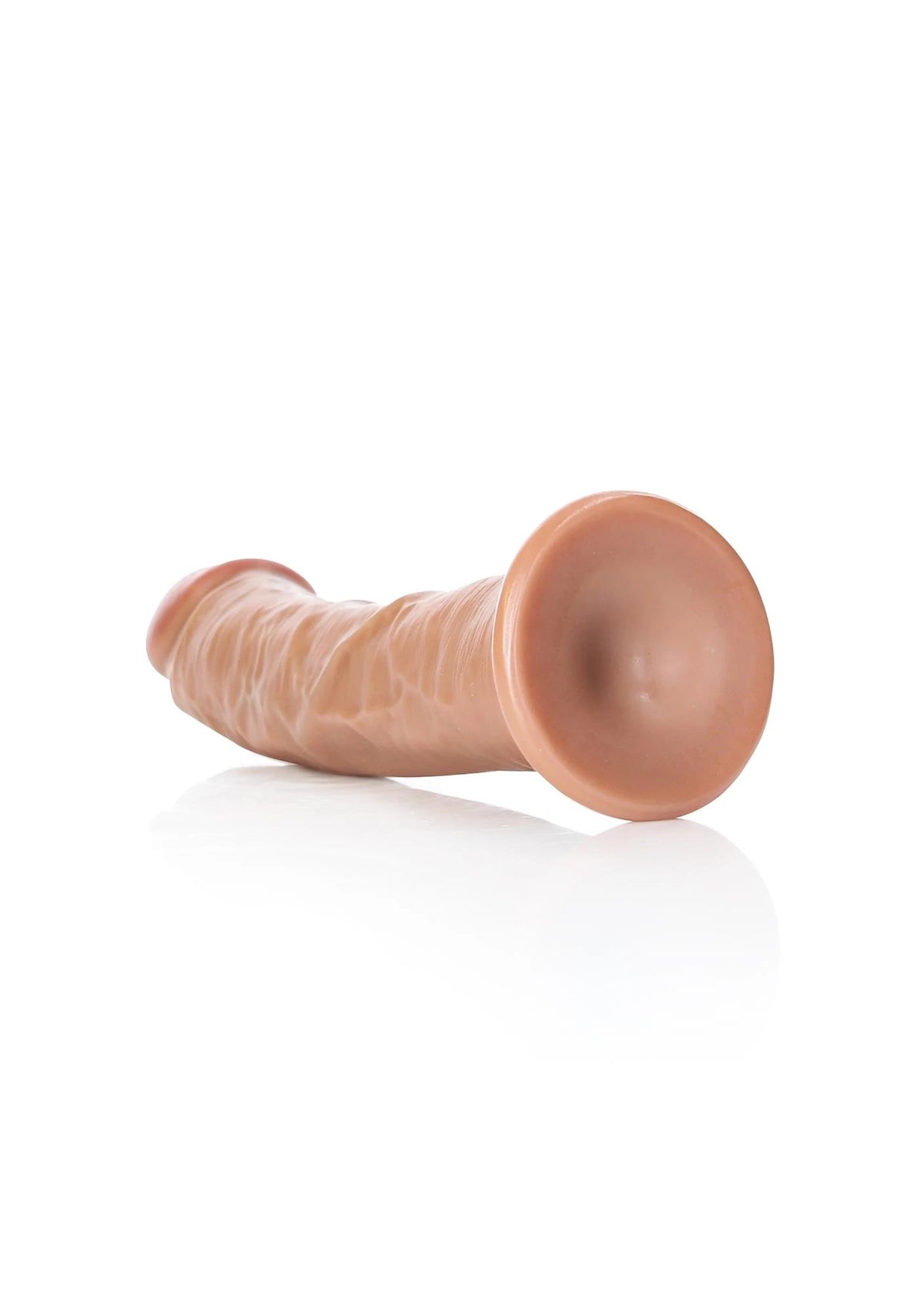 Realisztikus dildó Curved 7.5 cm – tapadókorongos, tan | RealRock