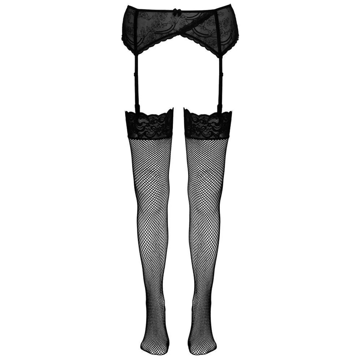 Stockings – mesh, lace, black 25201171121 | Cottelli LEGWEAR