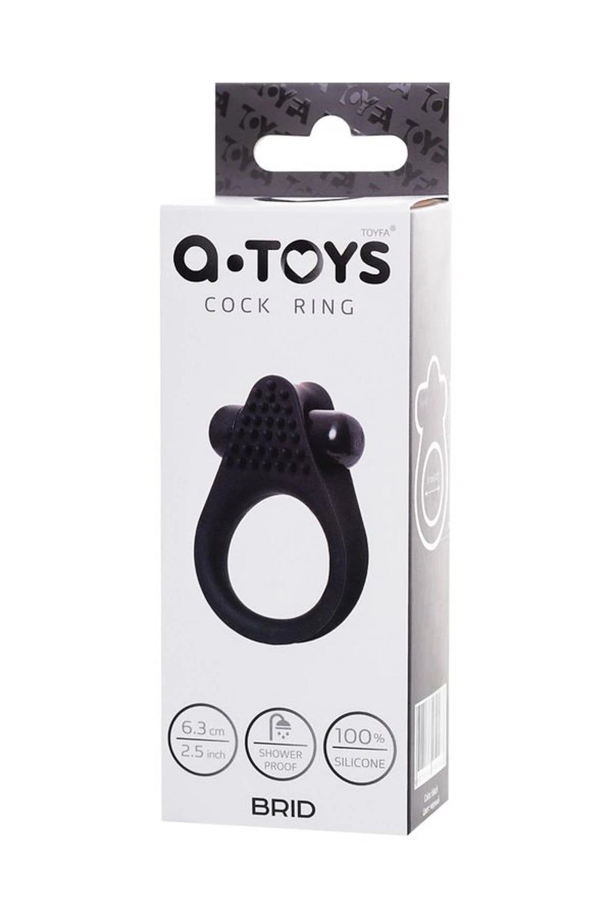 Anello fallico Brid – vibrante, nero | A-Toys