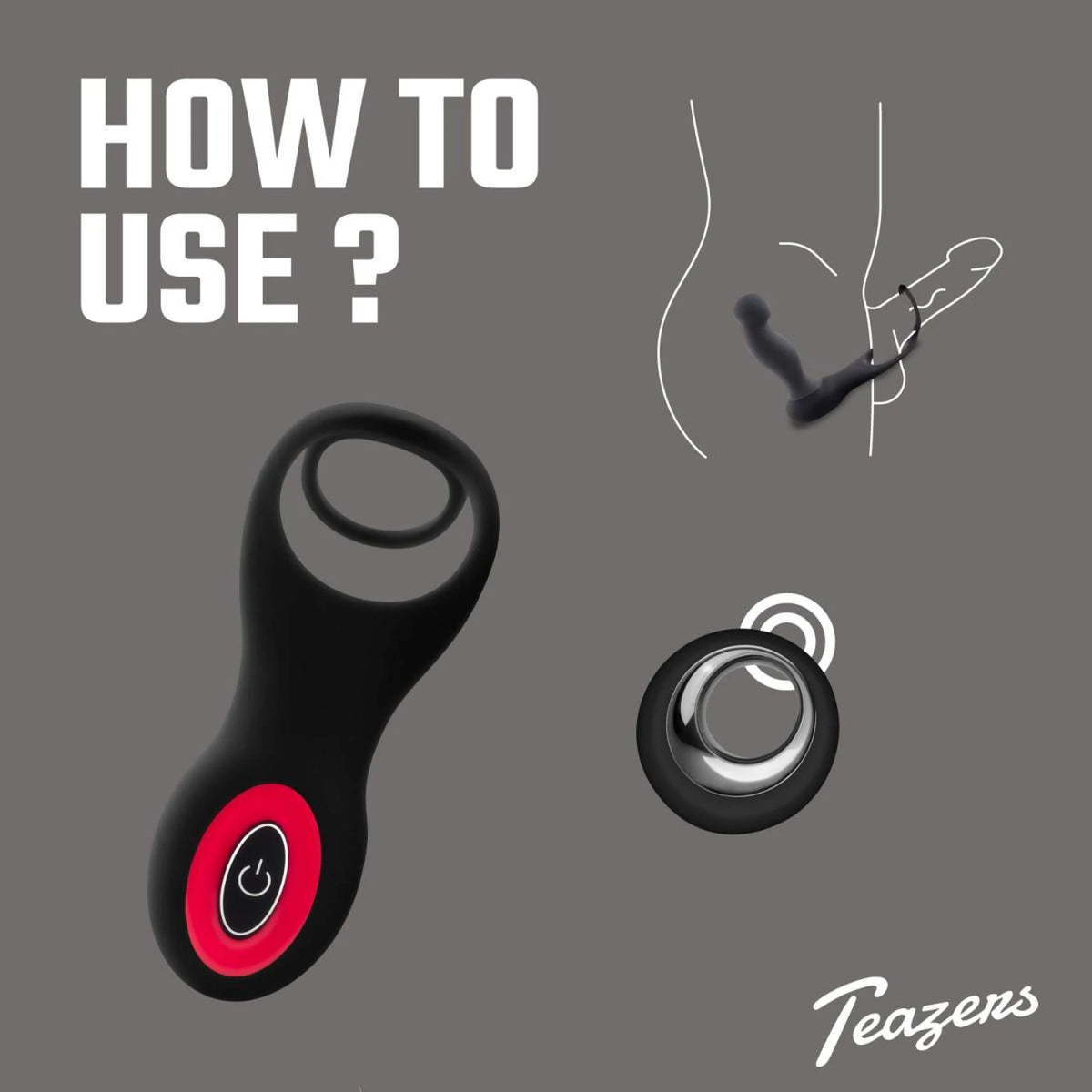 Massaggiatore prostatico – con telecomando, ricaricabile | Teazers