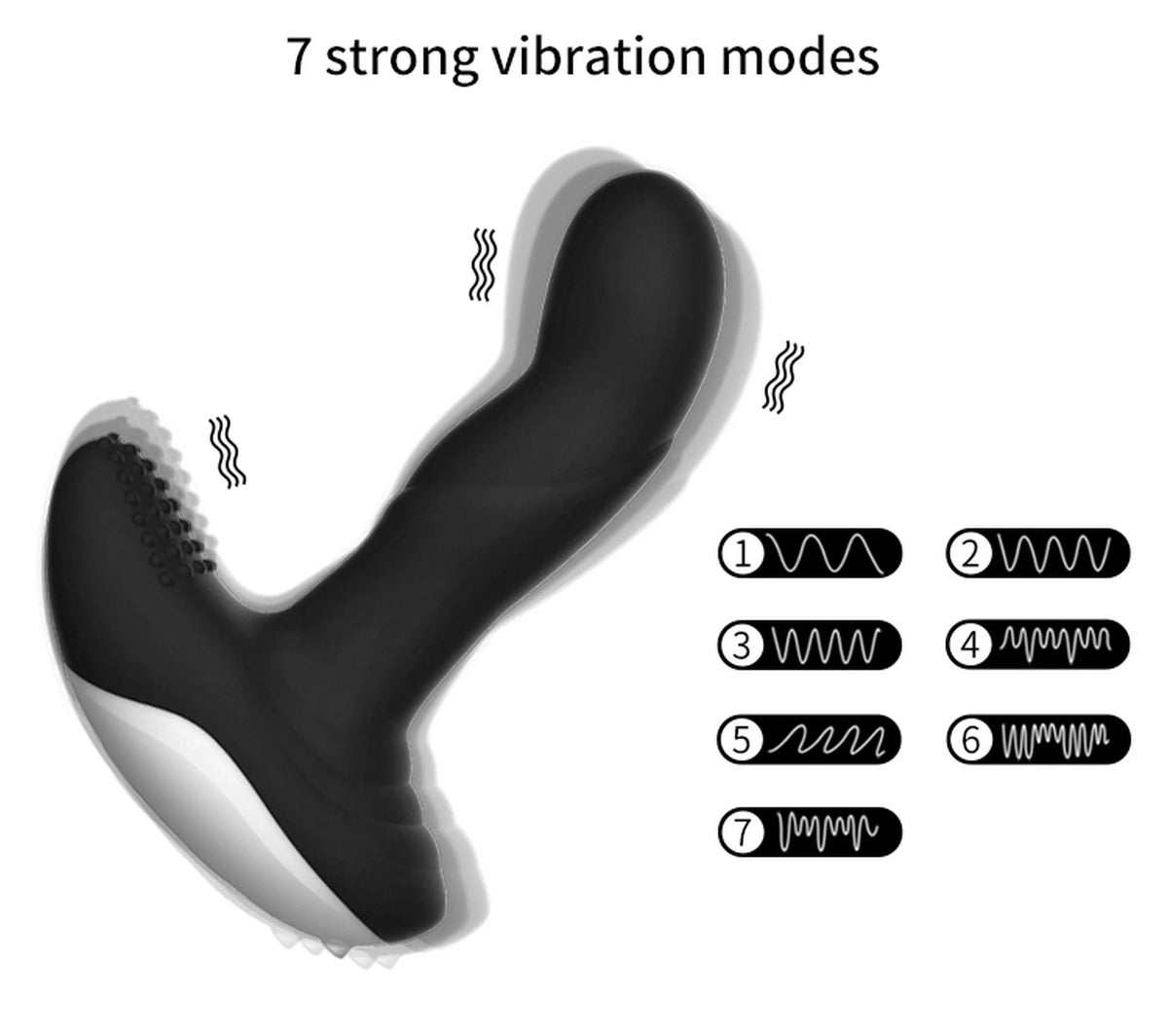 Masseur de prostate Pulsator 7 fonctions – avec télécommande, rechargeable, noir | Favorites