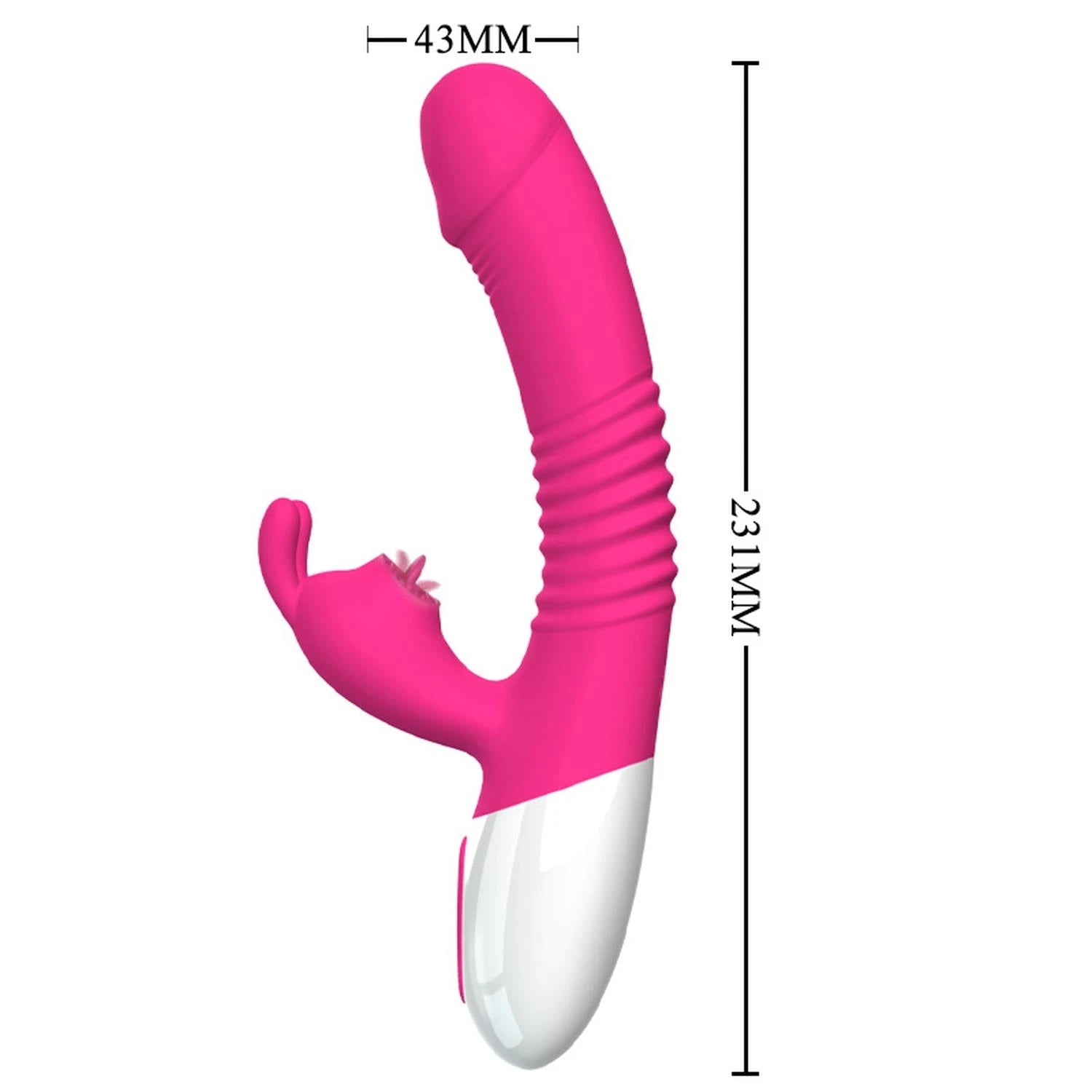 Vibromasseur - Vibromasseur en silicone USB avec 7 modes puissants de léchage et de poussée