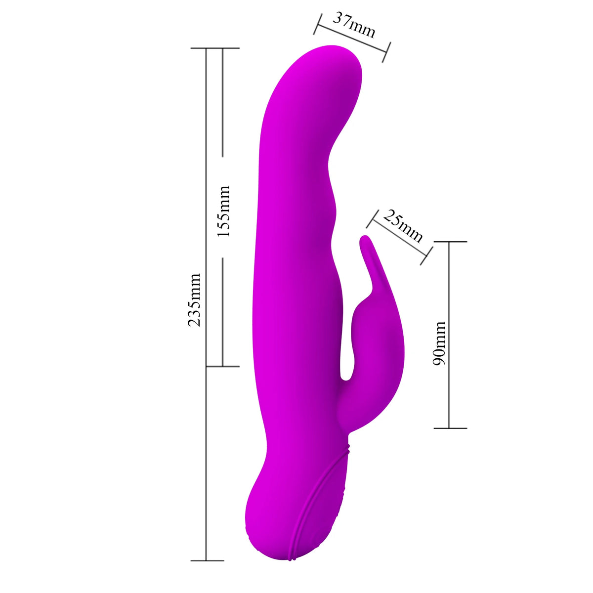 Rabbit-Vibrator Mystic 30vibration 7rotation 30 Funktionen – wiederaufladbar, rotierend, lila | Pretty Love