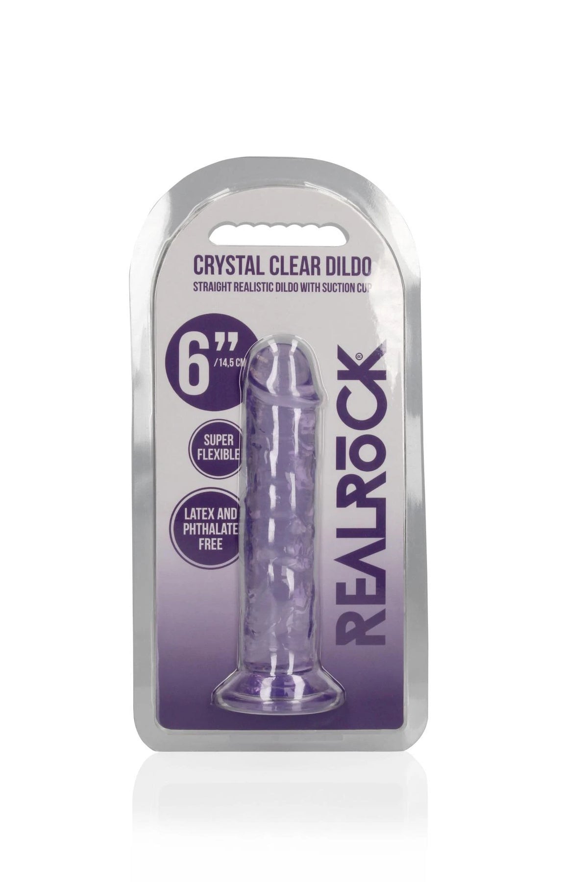 Realistic dildo Straight – with suction cup, purple 4.9 cm | RealRock