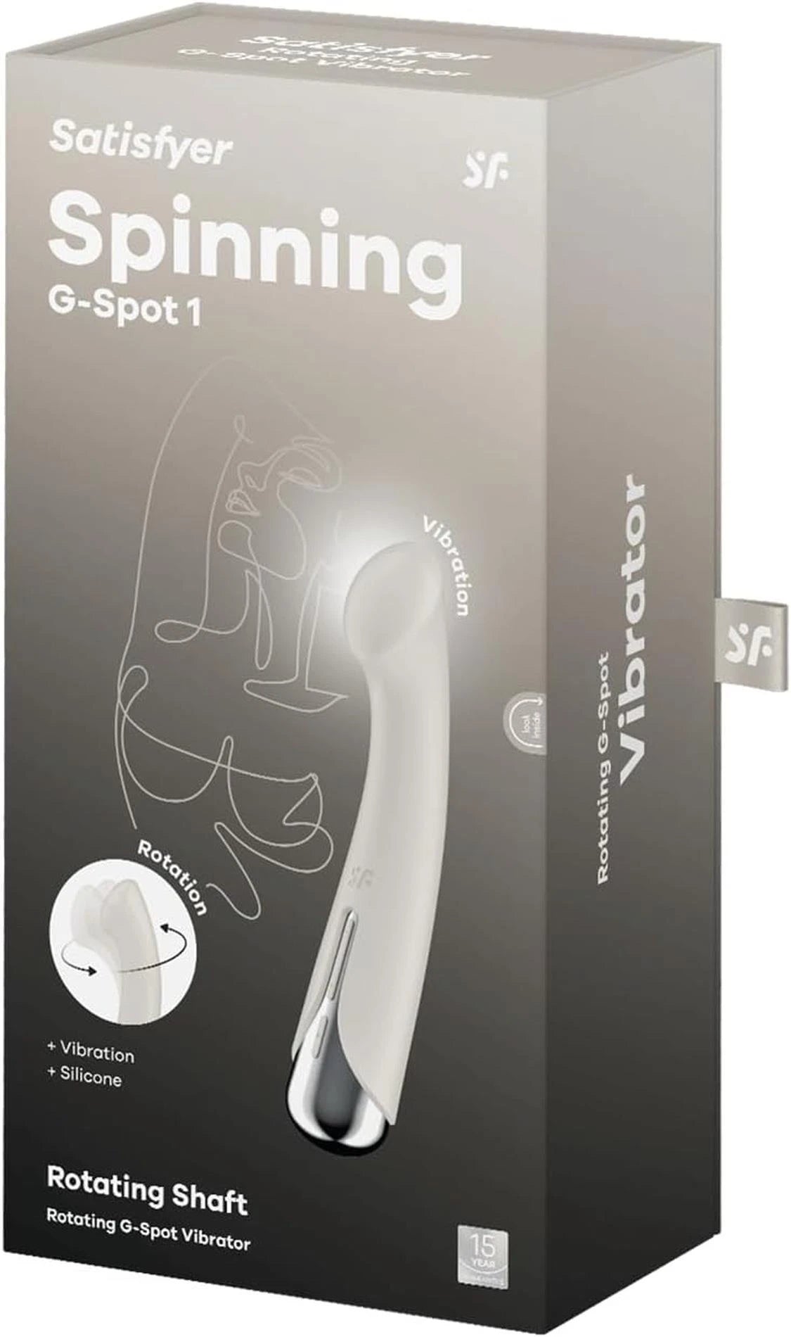 G-Punkt-Vibrator Spinning 16.53 cm – wiederaufladbar, weiß | Satisfyer