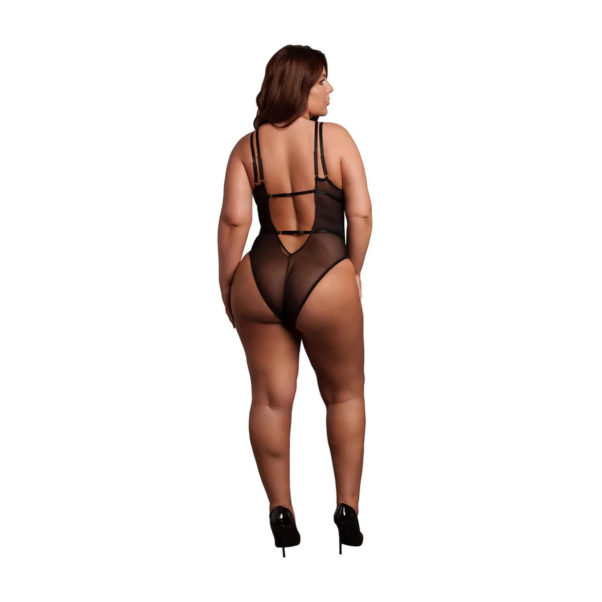 Bodysuit Sliders Queen – plus size, remote control, black | Le Désir