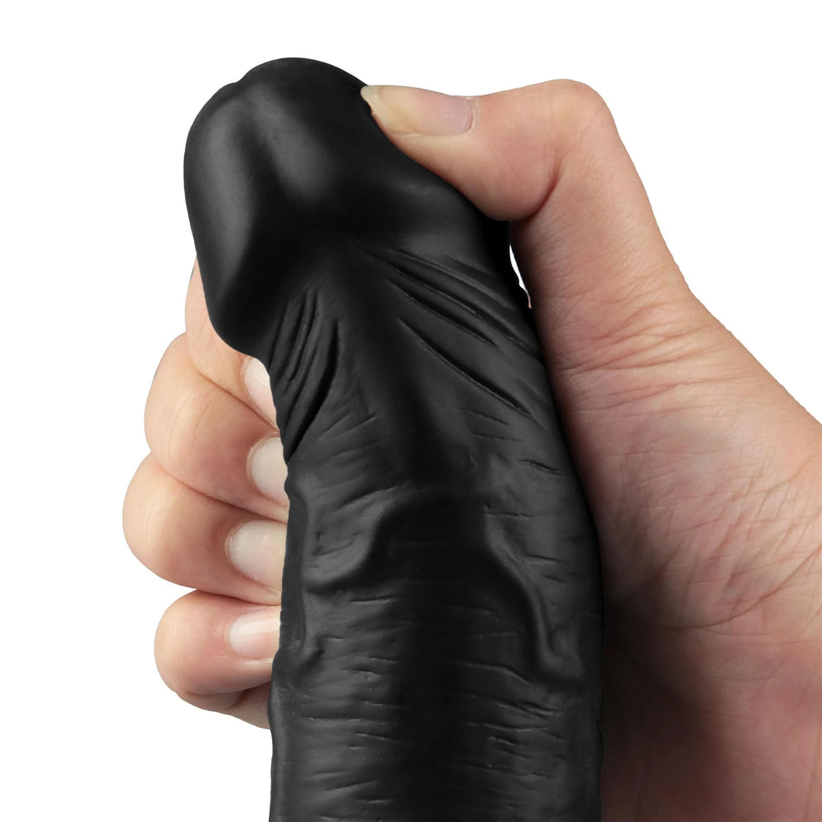 Dildó Softee 10 funkció – újratölthető, vibrációs, fekete 10-LV330222 | Lovetoy