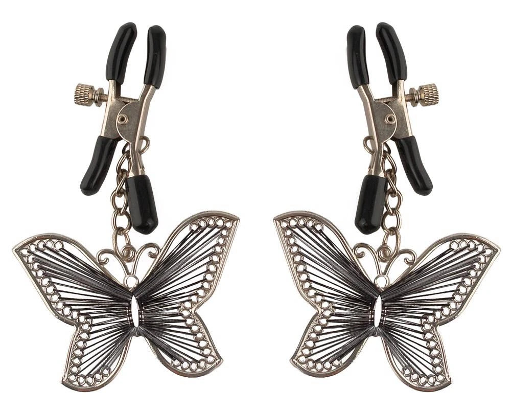 Pinzas para pezones Butterfly Clamps – plateada | Fetish Fantasy Series