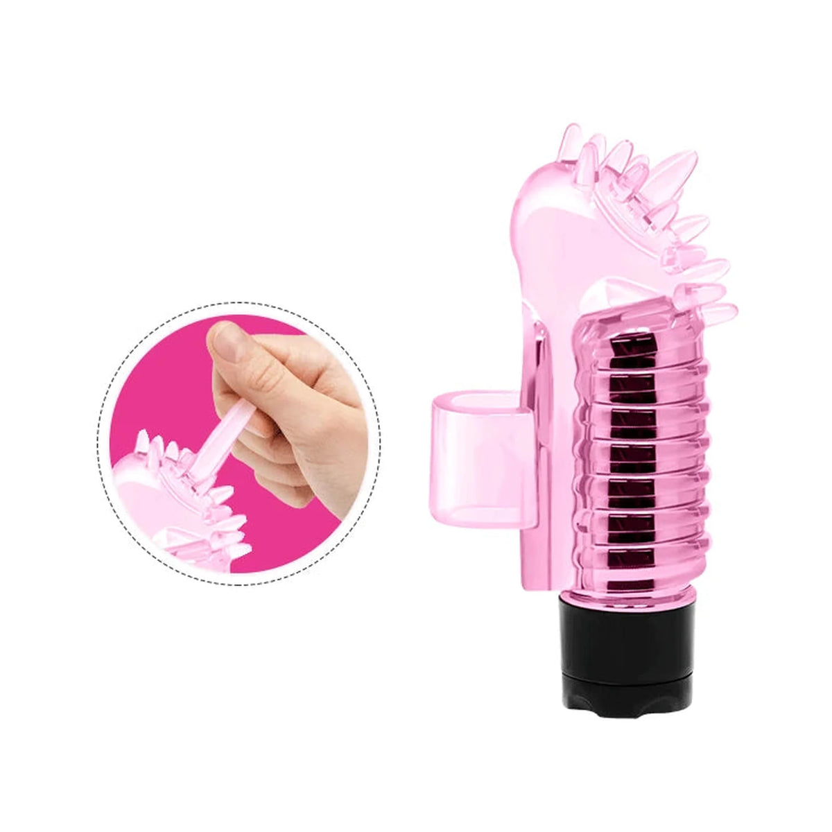 Vibrador de dedo – rosa | Baile