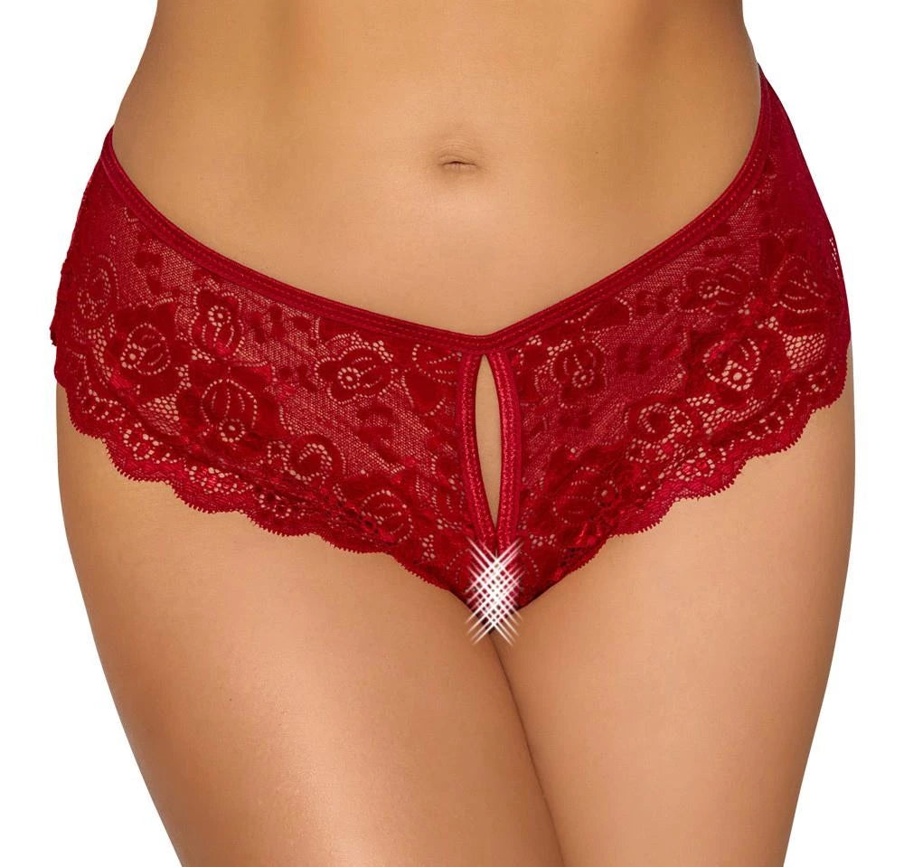 Panties – lace, satin, red | Cottelli LINGERIE