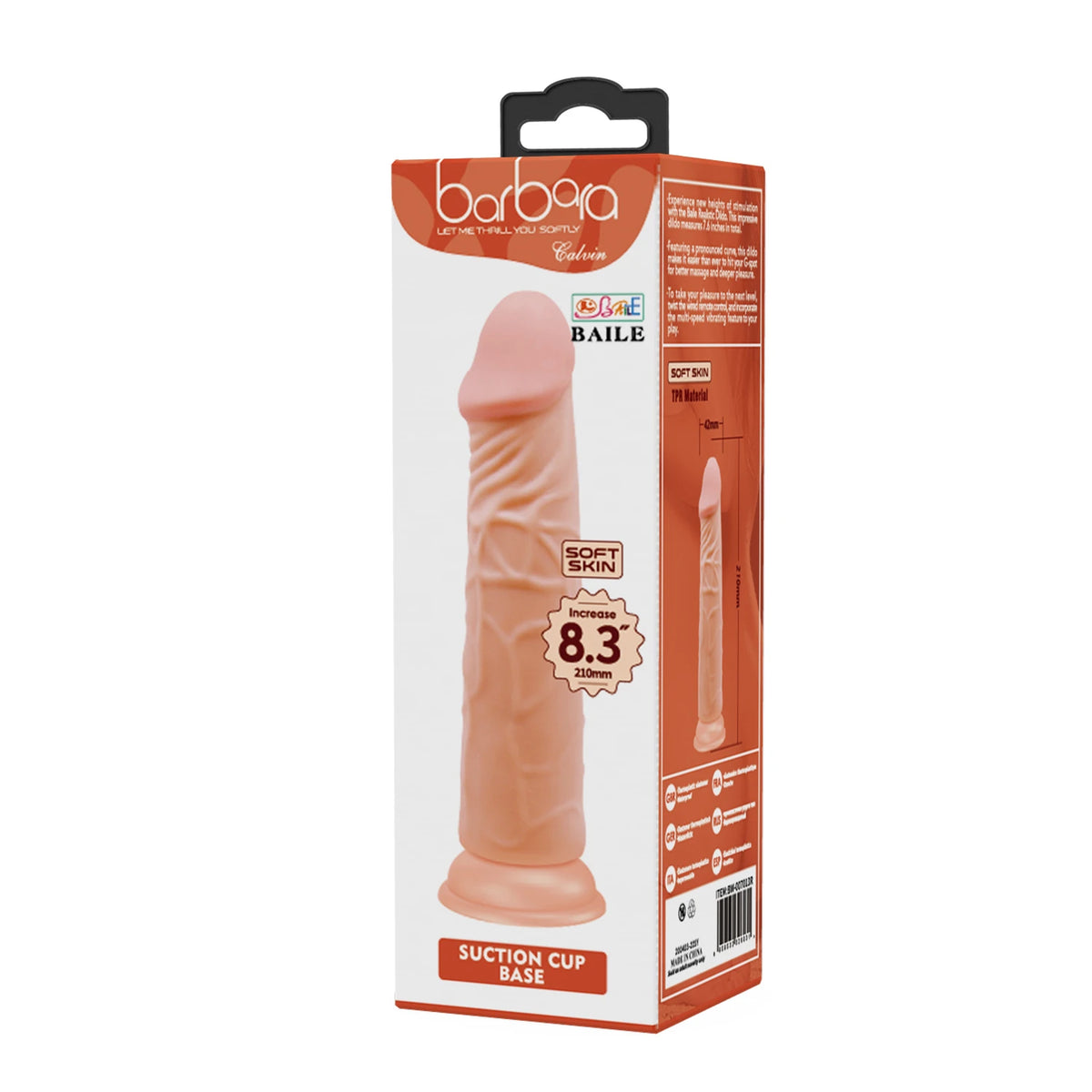 Consolador realista Barbara 7.8 – con ventosa, sumergible, nude | Baile