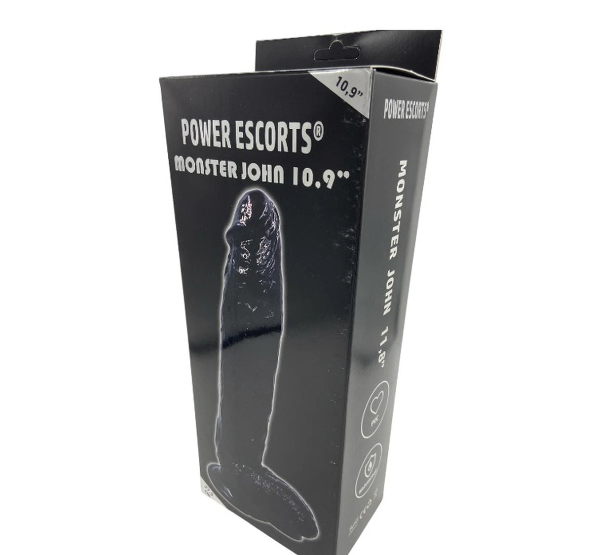 Dildo realistico Monster John 11 8 – con ventosa, nero | Power Escorts