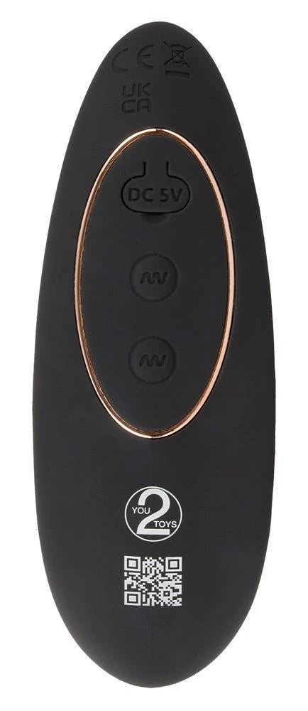 Prostate massager 7 functions – remote control, rechargeable, black | Intense