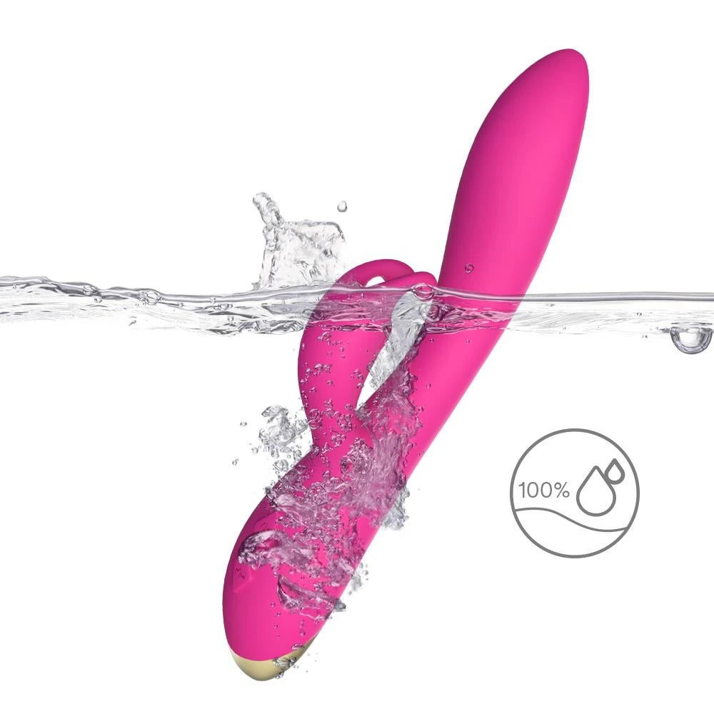 Rabbit vibrator Bonnie 9 functions – rechargeable, fuchsia | Favorites