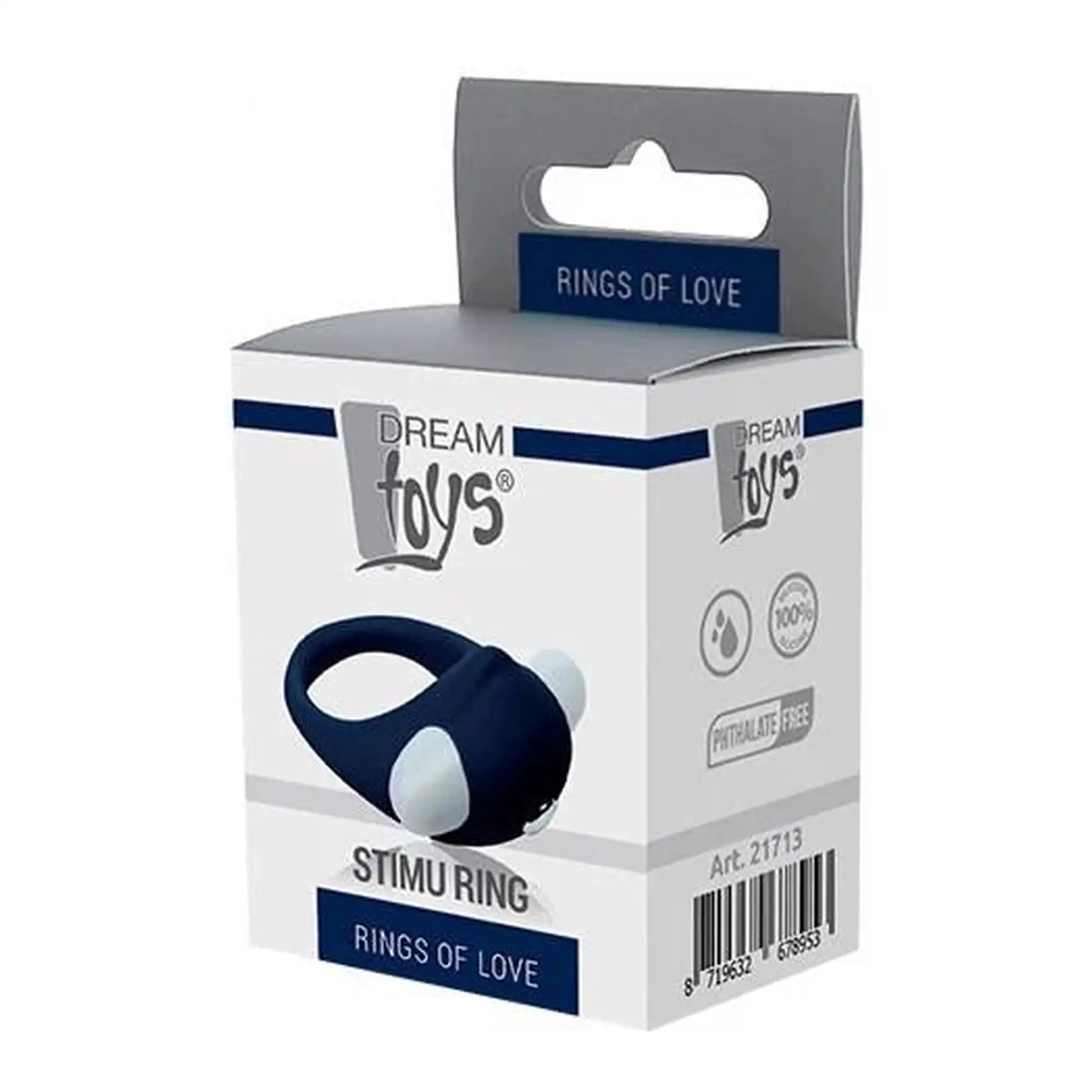 Anello fallico Stimu – vibrante, blu 35-21713 | Dream Toys